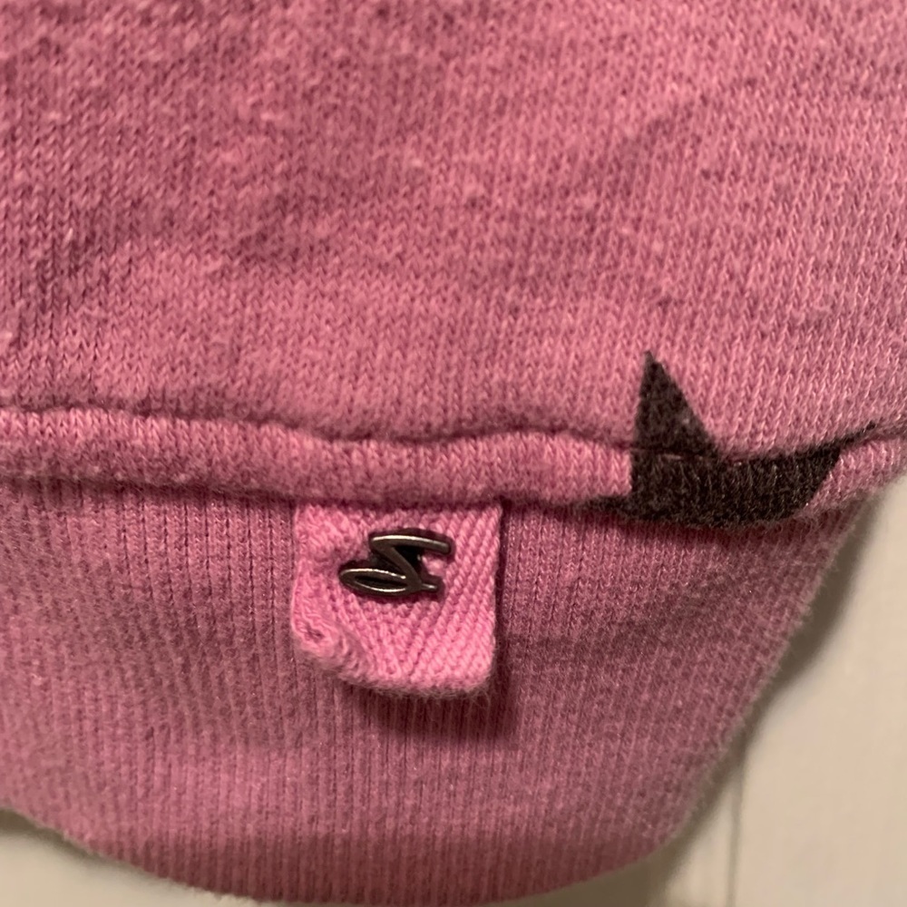 Seven7 Pink Crew Neck Zipper Detail T-Shirt M - Picture 6 of 14